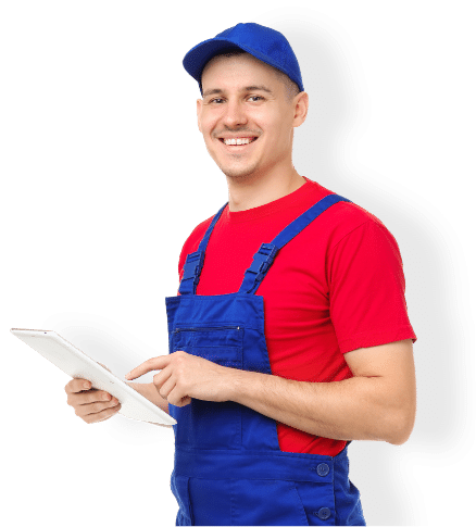 man on tablet
